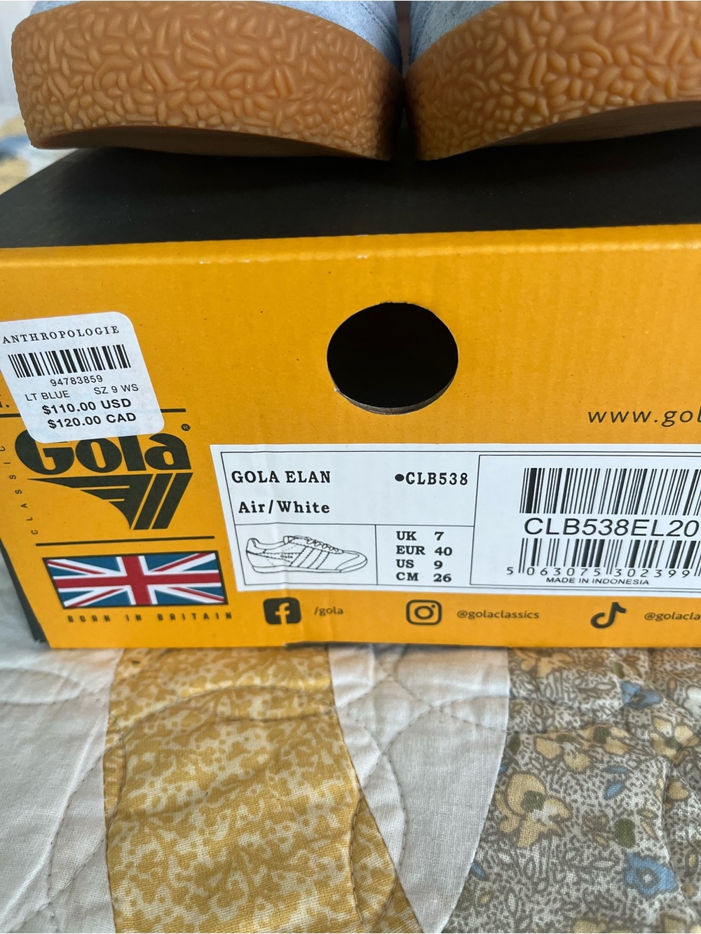 Gola Elan Air and White Sneakers - Picture 8 of 8